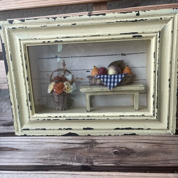 Sale‼️Wall Decor Vintage 3 D Picture Fruit Basket-EUC - Picture 2 of 7